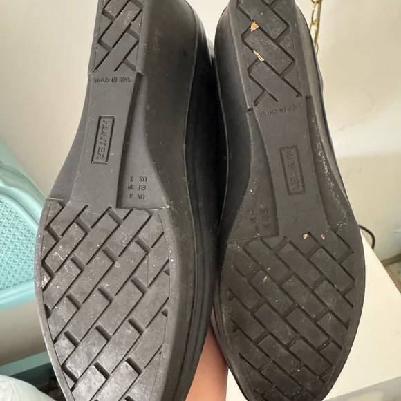 Hunter Classic Wedge Black Knee-High Boots - Picture 6 of 6